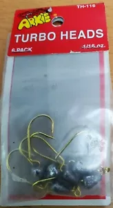 ARKIE Unpainted Arkie Turbo Jig Head~Crappie Bass Lure - Picture 1 of 1