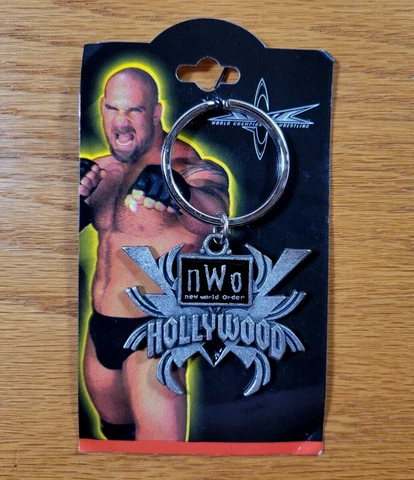 "HOLLYWOOD" HULK HOGAN Vintage 1999 Wrestling WCW NWO Metal Keychain - BRAND NEW Cover