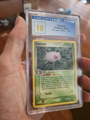 (POP 16) CGC 10 PRISTINE Pokemon Cascoon 30/92 Ex Legend Maker 2006 Card - Image 1 of 4