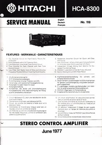 Manuale di assistenza per Hitachi HCA-8300 - Foto 1 di 1