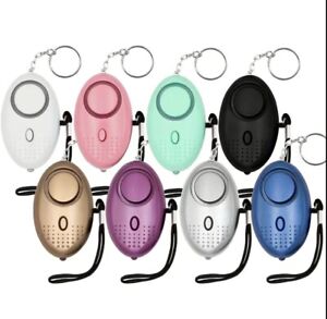 Set Of 3 Personal Alarm Keychains with LED Light 130DB Emergency Women Defense