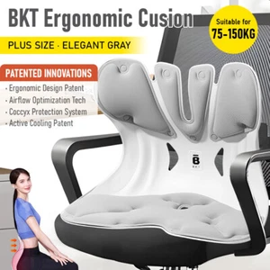 BKT Cushion Portable Ergonomic Lower Back Seat Lumbar Support Chair for 75-150kg - Picture 1 of 10