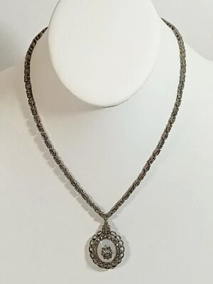 Collar Judith Jack Plata Esterlina Marcasita Madreperla De Colección Foto 1 de 4