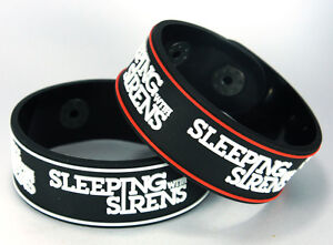 2 x bracelet bracelet en caoutchouc SLEEPING WITH SIRENS WW51 Let's Cheers to This/Feel