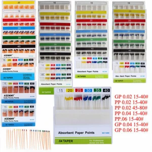Puntos de papel absorbente dental Puntos de gutapercha 02-06 15-40# Assorted - Picture 1 of 24