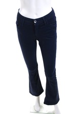 Alice + Olivia Womens Zipper Fly High Rise Dark Wash Flare Leg Jeans Blue Size 0