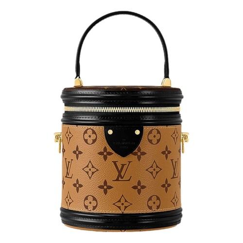 LOUIS VUITTON（LV） Borsa a secchiello Louis Vuitton Cannes monogramma rovesciato nera e marrone
