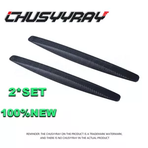 Car Rubber Front+Rear Bumper Scratch Protector Black Strip Corner Guard Sticker - Foto 1 di 10