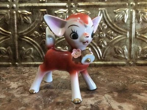 Vintage Porcelain Big Eye Big Ears 5-1/4” Tall Deer/Doe - Picture 1 of 8