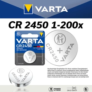 Varta CR2450 3V 1-200 1er Blister Retail Markenqualität Industrieware DHL - Bild 1 von 12