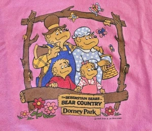 Rare Vintage 1996 Berenstain Bears Bear Country Theme Park T Shirt Youth L - Picture 1 of 6