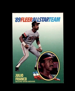 1989 Fleer All-Stars #5 Julio Franco Cleveland Indians Guardians - Picture 1 of 2