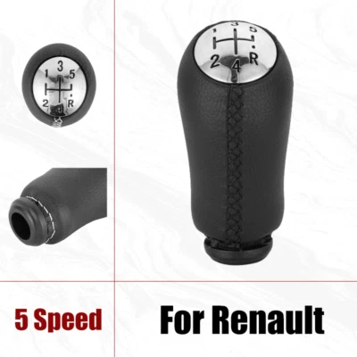 5 Speed Black Car MT Gear Shift Knob For Renault Scenic Megane Mk2 Clio MK3 Iii - Image 1 of 4