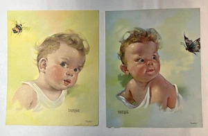 Babies Florence Kroger lot 2 Lithographs - Picture 1 of 3