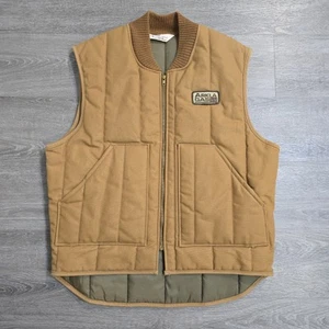 Vtg Walls Blizzard Pruf Insulated Cotton Canvas Brown Duck Vest USA Mens Sz XL - Picture 1 of 12