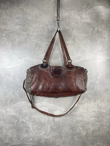 Campomaggi Archives Avant Garde Metal Dot Leather Tote Shoulder Bag Made in IT - Picture 1 of 16