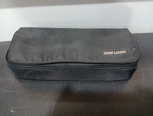 VINTAGE 90s Case Logic 15 Cassette Tape Carrying Case Storage Bag Black Zip - Picture 1 of 7