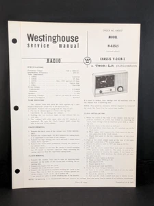 Westinghouse Clock Radio Service Manual Model H-835L5 Chassis V-2424-2 4 Pg - Picture 1 of 2