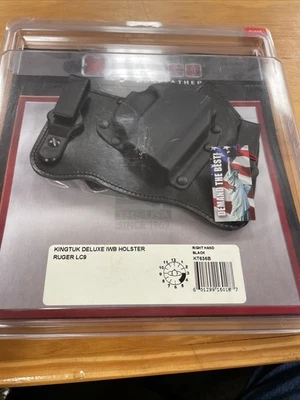 GALCO Kingtuk KT636B IWB Holster For RUGER LC9 Black Leather Right Hand NEW - Image 1 of 2