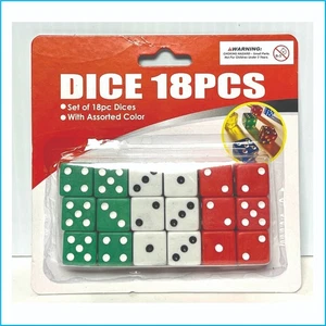 Multicolor 18‑Piece Standard Dice Set – 6‑Sided Game Dice Pack for Board & Party - Picture 1 of 12