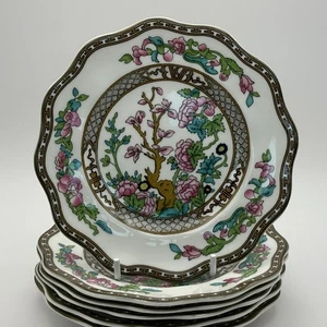 English Coalport Set of 6 Dinner Plates in Indian Tree pattern, c.1970 - 10.5" - Picture 1 of 3