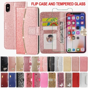 Case For Apple iPhone X XS Max Luxury Leather Flip Cover and Screen Protector - Picture 1 of 40