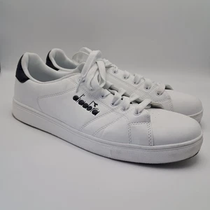 Zapatillas Diadora Tie Break Reino Unido 9,5 blancas con cordones para hombre - Imagen 1 de 9