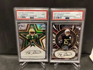 2024 Auto Mania Tez Johnson Auto Lote/2 PSA 9/3 PSA 8/25 Oregon Tampa Bay Bucs - Imagen 1 de 2