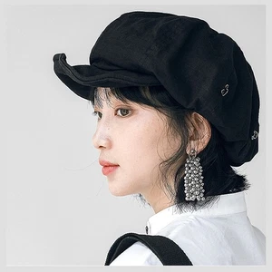 Mujeres Hombres Mezcla de Algodón Sólido Gorra de Newsboy Cabbie Boina Sombrero Suelto Informal Moda - Imagen 1 de 14