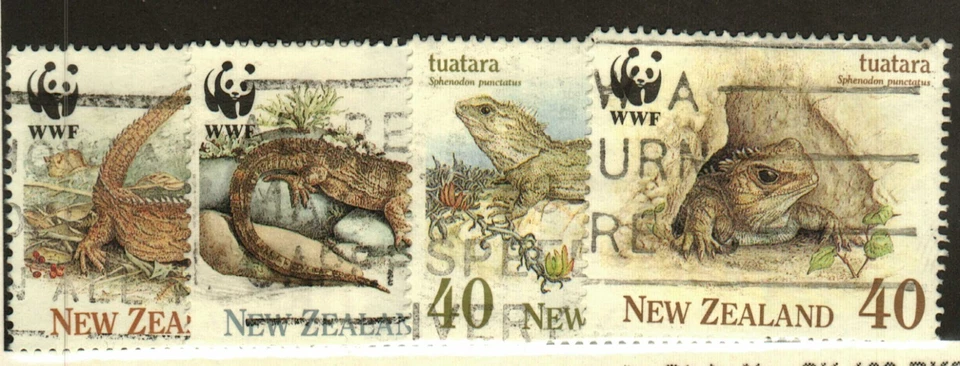 New Zealand #1026-29 used Lizards WWF - Image 1 of 1