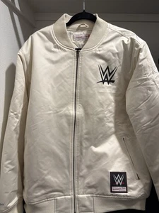 WWE WrestleMania 41 Cream Satin ChalkLine Button Jacket XL Mitchell & Ness Vegas - Picture 1 of 3