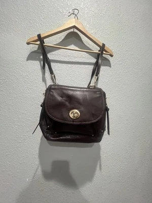 Coach Faye трансформируемый темно фиолетовый плеча Cossbody рюкзак редкий цвет - Изображение 1 из 4