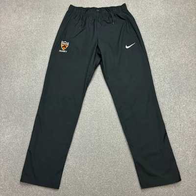 Nike Track Pants Adult Medium Black Y2K Swoosh Baggy Hip Hop Sports Joggers Mens - Image 1 of 4