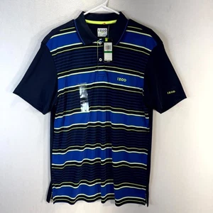 Izod Golf $ 60 blau & grün gestreiftes kurzärmliges Polo Herren Größe L neu mit Etikett - Bild 1 von 12