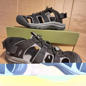 Keen Rapids H2 Men's Adjustable Walking Hiking Water Sandals Black/Grey - UK9 - Picture 1 of 13