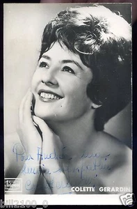 CARTE PHOTO - COLETTE GERARDIN - AUTOGRAPHE ... - Foto 1 di 1