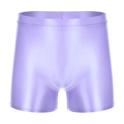Men's Shiny Satin Glossy Shorts Elastic Boxer Briefs Underpants Trunks Underwear - Image 1 of 4