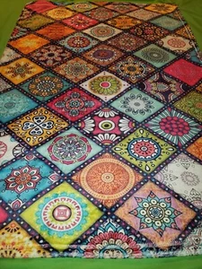 KALEIDOSCOPE Patterns Colorful Toddler Blanket---SUPER SOFT - Picture 1 of 3