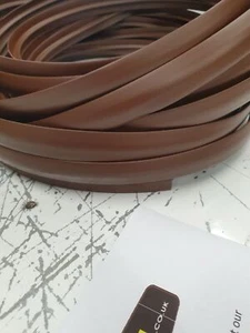 BROWN T TRIM 15mm 10 METRE SINGLE LIPPED FURNITURE KNOCK ON EDGING VW CAMPER - Picture 1 of 2