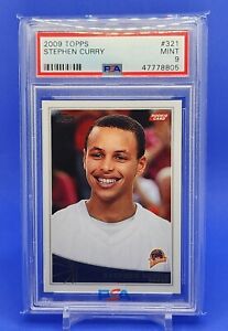 2009-10 Topps Stephen Curry Rookie Card RC #321 PSA 9 MINT Warriors