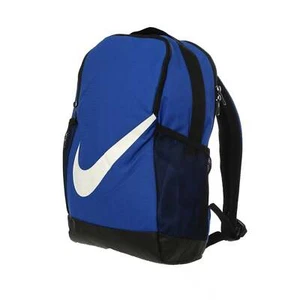 Nike Brazilia Backpack Unisex Blue Black BA6029-480 - Picture 1 of 7