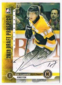 2012-13 DRAFT PROSPECT RYAN KUJAWINSKI AUTO KINGSTON FRONTENAC #ARK2