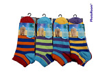 Pairs Of 6,12 Mens Colourful Stripe  Trainer Socks  Size 6/11 M10822
