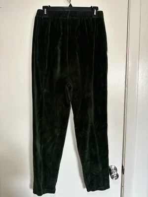Pantalones relajados de terciopelo verde talla grande de Jason Maxwell Foto 1 de 3