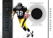 2012 National Treasures Football Franco Harris No. 10 62/99 Game-Worn Patch 