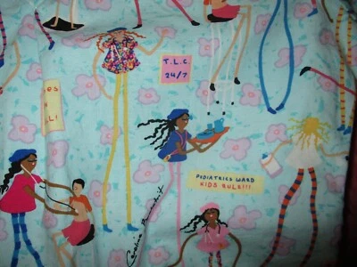 Caroline Benchetrit White Cross Pediatric Nurse Kids V Neck Scrubs Top Size XS - Image 1 of 4