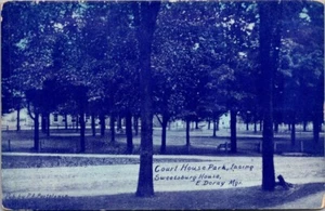 COURT HOUSE PARK facing Sweetsburg House unused Postcard - Picture 1 of 2