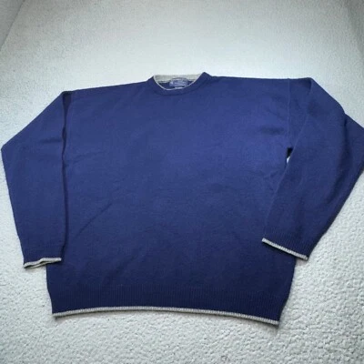 Vintage Abercrombie & Fitch Sweater Men Large Blue  Lambswool Country Crew 90s - Image 1 of 4