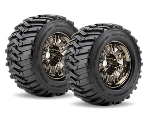 Roapex Morph Reifen 1/8 Monster Truck auf Chrome schwarzer Felge 17mm 1/2 Offset - Bild 1 von 1