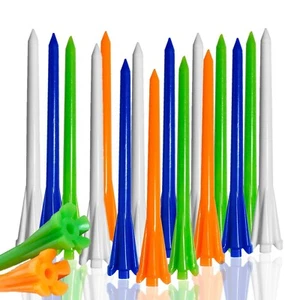 Golf Tees Plastic 2 3/4 3 1/4 inch Unbreakable Bulk Long Stronger Value 50 Pack - Picture 1 of 15